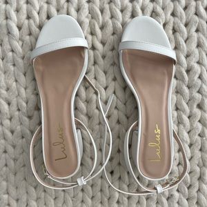 Lulus white kitten heels